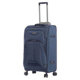 Aerolite Medium 26” Ultra Lightweight 8 Wheel Travel Trolley Hold Check in Luggage Suitcase - Navy - Packed Direct UK