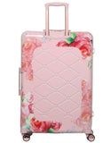 Aerolite Premium Hard Shell Hand Luggage Set (Medium + Large) - Floral Pink - Packed Direct UK