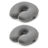 Aerolite Travel Pillow Neck Memory Foam Cushion (x2 Set) - Packed Direct UK