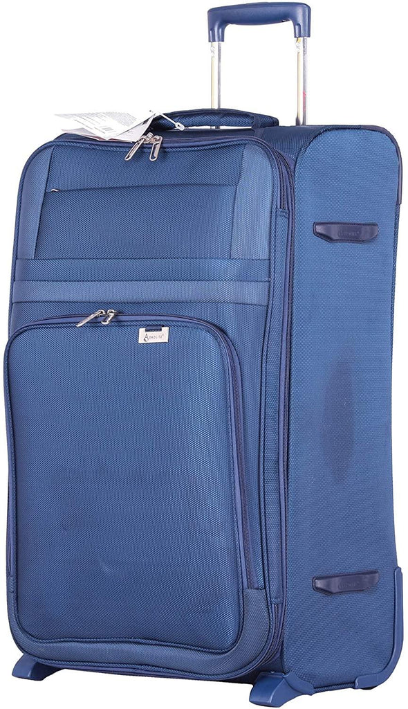 Aerolite Ultra Lightweight Expandable 2 Wheel Travel Trolley 3 Piece Suitcase Luggage Set, 21" Hand Cabin Case + Medium 26" + Large 29" Hold Check in Luggage Suitcase, Navy Blue - Packed Direct UK