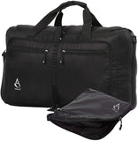 Aerolite Ultra Lightweight Foldable Holdall Shoulder Bag Flight Sports Kit Bag Black, Set of 2 - Packed Direct UK