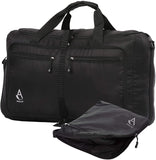 Aerolite Ultra Lightweight Foldable Holdall Shoulder Bag Flight Sports Kit Bag Black, Small + Large - Packed Direct UK