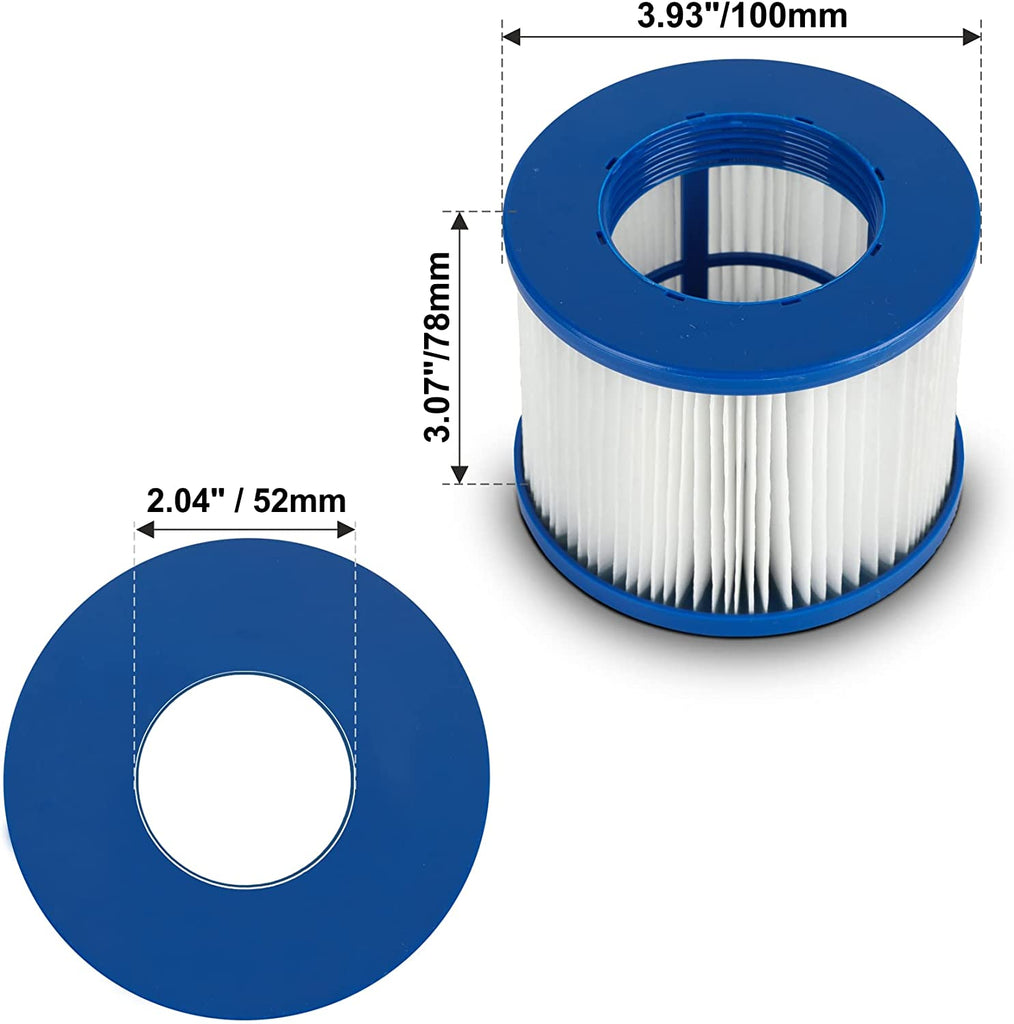 Aqua Spirit 2 Pack Hot Tub Replacement Antibacterial Filter Cartridges for Hot Tub Cleaning and Maintenance - Packed Direct UK