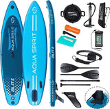 AQUA SPIRIT Blitz 10’8 & 12' PREMIUM iSUP Inflatable Stand up Paddle Board & Kayak with Top Accessories, Made From Premium Material, All Inclusive Package, 2 Years Of Warranty