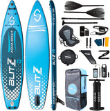 AQUA SPIRIT Blitz 10’8 & 12'6 PREMIUM iSUP Inflatable Stand up Paddle Board & Kayak with Top Accessories - Packed Direct UK