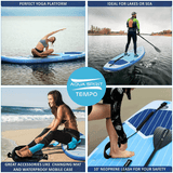 AQUA SPIRIT Tempo 10' iSUP Inflatable Stand up Paddle Board for Adult Beginners/Intermediate with Backpack, Leash, Paddle, Changing Mat & Waterproof Phone Case - Packed Direct UK