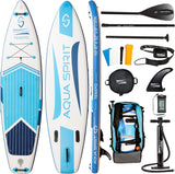 AQUA SPIRIT Tempo 10'/10'6" iSUP Inflatable Stand up Paddle Board for Adult Beginners/Intermediate with Backpack, Leash, Paddle, Changing Mat & Waterproof Phone Case - Packed Direct UK