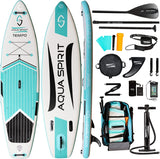 AQUA SPIRIT Tempo 10'/10'6" iSUP Inflatable Stand up Paddle Board for Adult Beginners/Intermediate with Backpack, Leash, Paddle, Changing Mat & Waterproof Phone Case - Packed Direct UK