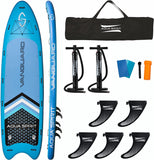 Aqua Spirit Vanguard Family Inflatable SUP for Group Adventures | 18' x 5’ x 8” | with Carry Bag, Double-Action Pump and more accessories | Up To 10 Person | 500KG Limit | 1 Year Warranty - Packed Direct UK