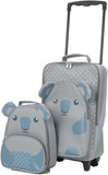 Childrens Kids Luggage Carry on Suitcase Travel Luggage Trolley and Backpack Set (Koala Trolley/Backpack) - Packed Direct UK