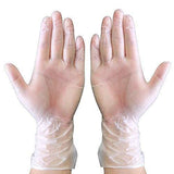 Clear Disposable Vinyl Medical Examination Gloves AQL 1.5 Powder & Latex Free (100, LARGE) - Packed Direct UK
