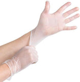 Clear Disposable Vinyl Medical Examination Gloves AQL 1.5 Powder & Latex Free (100, MEDIUM) - Packed Direct UK