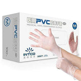 Clear Disposable Vinyl Medical Examination Gloves AQL 1.5 Powder & Latex Free (100, MEDIUM) - Packed Direct UK