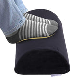 GRADE-A Olsen & Smith Ergonomic D Shape Memory Foam Neck Lower Back Knee Legs Foot Rest Cushion Pillow Under Desk Footrest for Home Work Office Chair, Black - Packed Direct UK