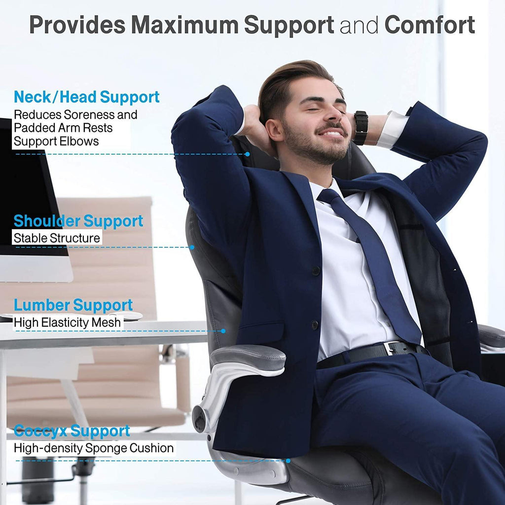 GRADE-A Olsen & Smith Executive Office Desk Chair Swivel PC Computer Office Desk Chairs with Arms and Back Support for Home & Office & Gaming Chair Use for Adults - Packed Direct UK
