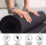 GRADE-A Sport24 Yoga Mat NBR Non-slip Multipurpose- Pilates, Ab workouts, Stretching, Push ups, Gymnastics- 183cm X 62cm X 1cm with Carry Strap- Men/Women - Packed Direct UK