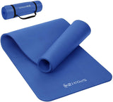 GRADE-A Sport24 Yoga Mat NBR Non-slip Multipurpose- Pilates, Ab workouts, Stretching, Push ups, Gymnastics- 183cm X 62cm X 1cm with Carry Strap- Men/Women - Packed Direct UK