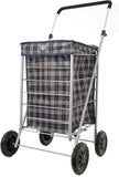 Hoppa 4 Wheel Folding Shopping Trolley Shopper Bag on Wheels Tubular Steel Petit - Packed Direct UK