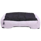 Hoppa (80x60x20cm) Soft Plush Rectangular Dog Bed - Grey - Packed Direct UK