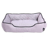 Hoppa (80x60x20cm) Soft Plush Rectangular Dog Bed - Grey