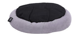Hoppa (Circular 60cm) Soft Faux Suede Plush Round Dog Bed - Grey - Packed Direct UK