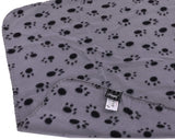 Hoppa Large Soft Rectangular 90x70x20cm Corduroy Non Slip Dog Bed with Blanket Machine Washable Grey - Packed Direct UK