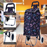 Hoppa Mini 47L Lightweight Wheeled Shopping Trolley, 2023 Model, Hard Wearing & Foldaway for Easy Storage With 1 years Guarantee - Packed Direct UK