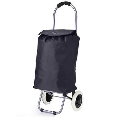 Hoppa Mini (47x32x23cm) Lightweight Wheeled Shopping Trolley - Black - Packed Direct UK