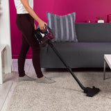 Kleeneze KL0737 2 in 1 Cordless Hand Vac with Aluminium Extension Tube | Crevice, Upholstery Brush Tool Included |22.2 V | 600 ml | Purple/Black, Stick - Packed Direct UK