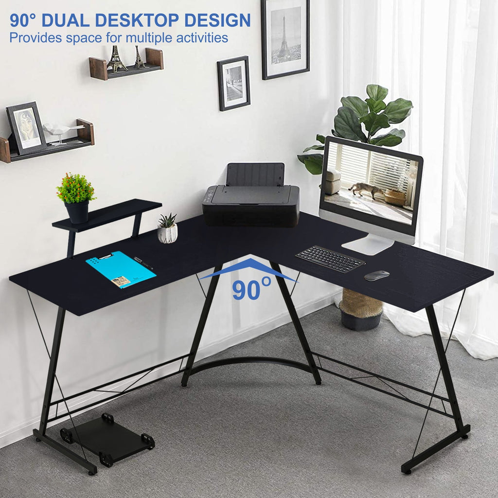 Steel l shaped desk discount