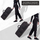 .Large Lightweight Wheeled Duffle Holdall Travel Bag Sports Bag - 2 Year Warranty (34 Inch, Black/Black) - Packed Direct UK