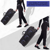 Large Lightweight Wheeled Duffle Holdall Travel Bag Sports Bag - 2 Year Warranty (40 Inch, Black/Blue) - Packed Direct UK
