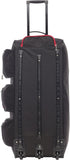 Large Lightweight Wheeled Duffle Holdall Travel Bag Sports Bag - 2 Year Warranty (Black/Red, 34 Inch) - Packed Direct UK