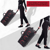 Large Lightweight Wheeled Duffle Holdall Travel Bag Sports Bag - 2 Year Warranty (Black/Red, 34 Inch) - Packed Direct UK