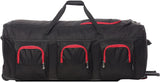 Large Lightweight Wheeled Duffle Holdall Travel Bag Sports Bag - 2 Year Warranty (Black/Red, 40 Inch) - Packed Direct UK