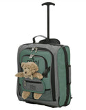 MiniMAX (45x35x20cm) Childrens Luggage Carry On Suitcase with Backpack and Pouch with Teddy Bear - Packed Direct UK