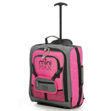 MiniMAX (45x35x20cm) Childrens Luggage Carry On Suitcase with Backpack and Pouch (x2 Pink + x1 Blue) - Packed Direct UK