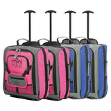 MiniMAX (45x35x20cm) Childrens Luggage Carry On Suitcase with Backpack and Pouch (x2 Pink + x2 Blue) - Packed Direct UK
