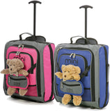 MiniMAX (45x35x20cm) Childrens Luggage Carry On Suitcase with Backpack and Pouch (x2 Set) - Packed Direct UK