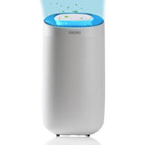 Olsen & Smith 12L/Day Portable Electric Dehumidifier for Home Damp Bedroom Kitchen Bathroom Garage Basement with Auto Humidity Control Settings, Ultra-Quiet Sleep Mode, Child Lock, Auto-Defrost,  3L Tank, 2m Drain Hose & much more