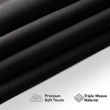 Olsen & Smith Black Thermal Insulating Blackout Curtains Eyelet Set Thermally Insulated for Summer & Winter Home Bedroom Living Room - Packed Direct UK