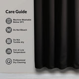Olsen & Smith Black Thermal Insulating Blackout Curtains Eyelet Set Thermally Insulated for Summer & Winter Home Bedroom Living Room - Packed Direct UK