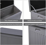 Olsen & Smith Medium 270L Plastic Garden Bench Storage Box - Packed Direct UK