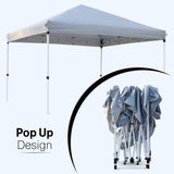 Olsen & Smith Catania Pop Up Garden Gazebo 3m x 3m Showerproof UV 50+ Outdoor Garden Shelter Rustproof PVC Coated Carry Bag & Leg Weight Bags Grey