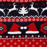 Olsen & Smith Soft Unisex Festive Reindeer Xmas Tree Snowflake Santa Hat Xmas Christmas Jumper 100% Acrylic, Navy Blue Red & White, S Small - Packed Direct UK
