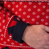 Olsen & Smith Soft Unisex Festive Reindeer Xmas Tree Snowflake Santa Hat Xmas Christmas Jumper 100% Acrylic, Navy Blue Red & White, XS Extra Small - Packed Direct UK