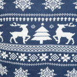 Olsen & Smith Soft Unisex Festive Traditional Reindeer Xmas Tree & Snowflake Xmas Christmas Jumper 100% Acrylic, Navy Blue & White, S Small - Packed Direct UK