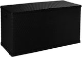 Olsen & Smith Toomax Multibox 420L Outdoor Plastic Storage Box Garden Furniture - 121 x 56 x 63 cm - Rattan Style - Packed Direct UK