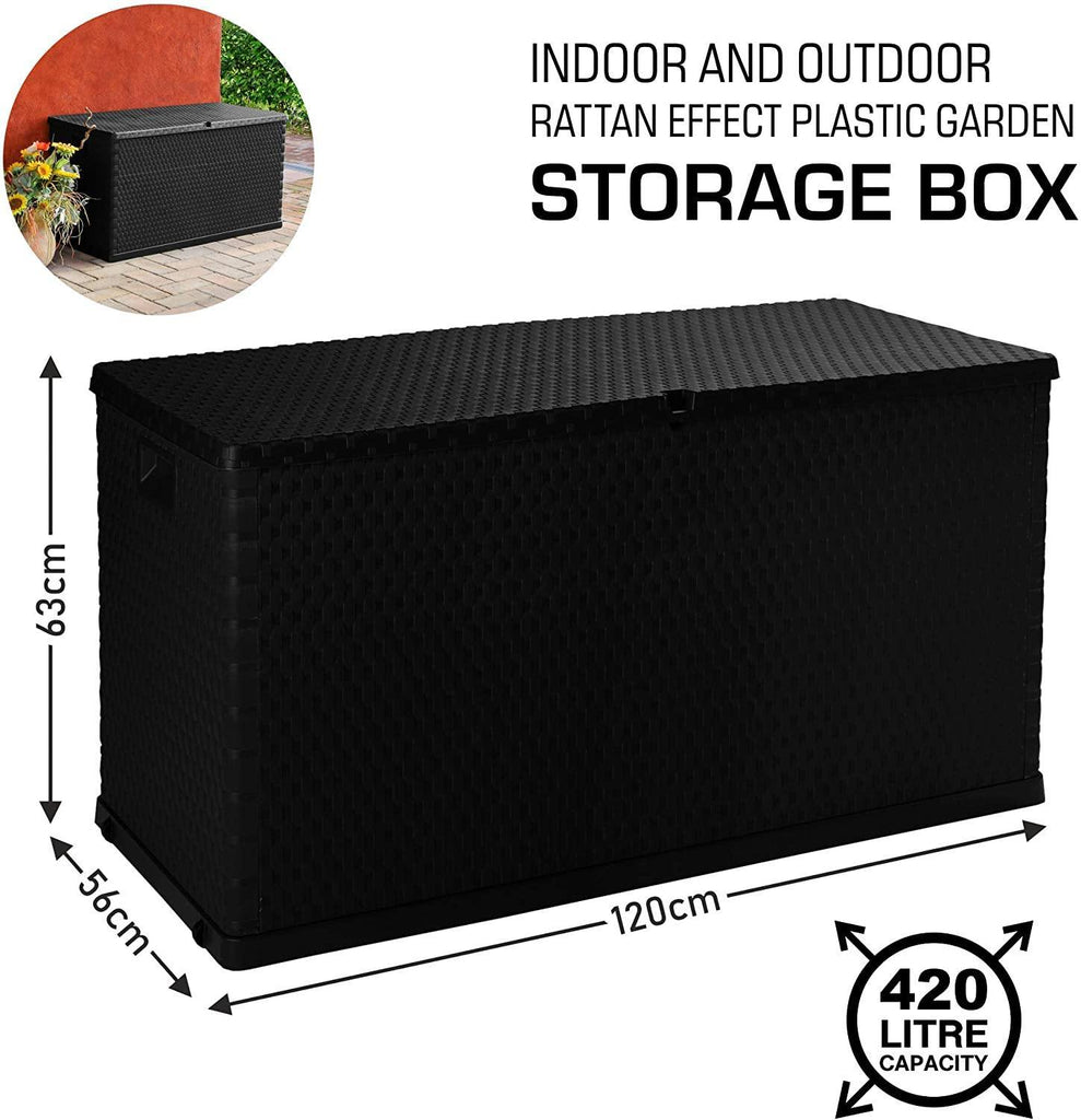Olsen & Smith Toomax Multibox 420L Outdoor Plastic Storage Box Garden ...