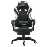 Olsen & Smith XTREME Gaming Chair Ergonomic Office Desk PC Computer Recliner Swivel Chair Detachable Padded Head Rest Lumbar Support Cushion & Footrest - Packed Direct UK